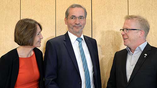 Nicoley Baublies, Bettina Volkens und Matthias Platzeck